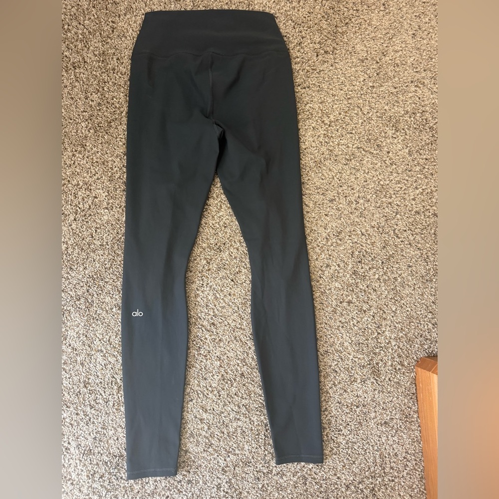 ALO Yoga Pants High-Waist Ripped Warrior Legging Black Womens S